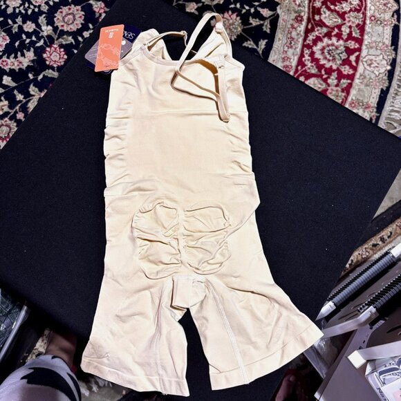 Seamless Beige Body Shaper Fajas Colombianas With Adj Straps & Butt Lifting Desi - Picture 4 of 8